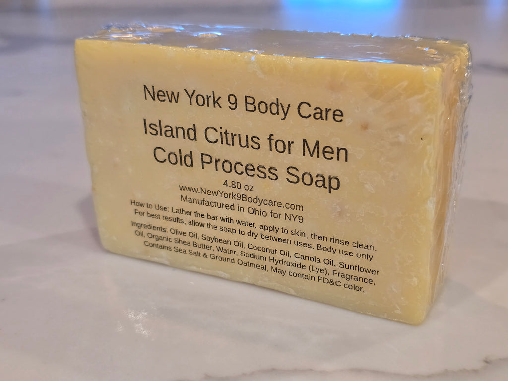 Island Citrus For Men Cold Process Soap